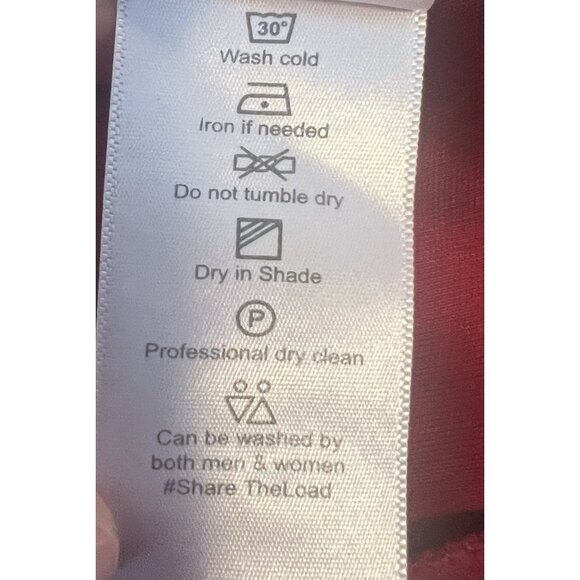 zink London Women Dress Small Size Textured A Line Tiered Red Floral Embroidery - Picture 16 of 16